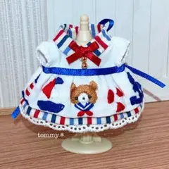 new♡刺繍のワンピース୨୧marine＊子供サイズ　ドール服　アウトフィット
