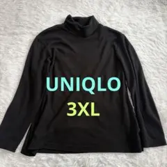 UNIQLO ブラック ヒートテックフリースタートルネックT 3XL