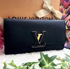 ✨極美品✨ルイヴィトン ポルトフォイユ カプシーヌ 長財布 ノワール 黒 ピンク