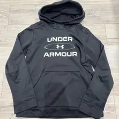 アンダーアーマー160ブラック フードパーカー YLG