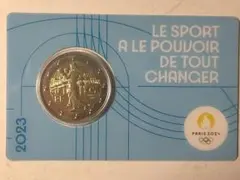 ☆。＜パリ五輪＞①「3次発行」2ユーロ記念プルーフコイン(記念ケース入)。 ☆。＜パリ五輪＞①「3次発行」2ユーロ記念プルーフコイン(記念