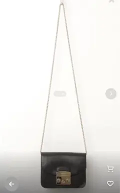 FURLA ミニ　ショルダーバッグ　ブラック　チェーン　メトロポリス