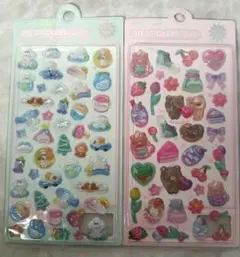 2枚セット　ぷっくりシール　3Dステッカー　うるちゅるシール