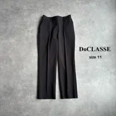 11｜ドゥクラッセ　センタープレス ストレッチ ストレートパンツ　ウエストゴム