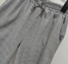 ♡女の子130cm♡グレーチェック柄ワイドパンツ