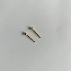 【両耳】k18 丸玉ピアス