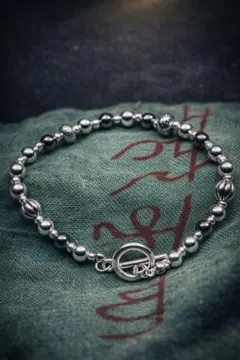 インディアンジュエリー シルバービーズ ブレスレット ハンドメイド ナバホ族