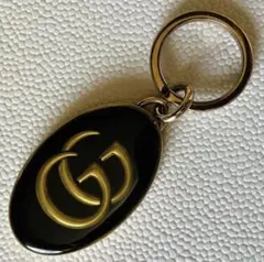 GUCCI GGマーモント ダブルGメタル キーリング バッグチャーム 美品❣️