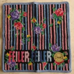★✪お値下げ✪FEILER 花柄ストライプタオルハンカチ★