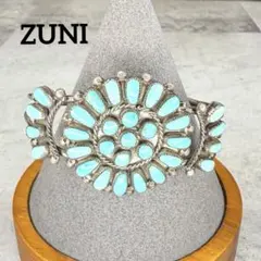 ZUNI L.J LONASEE 12連ターコイズシルバーバングル ズニ - メルカリ