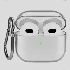 Apple AirPods4 専用 クリアケース TPU カラビナ付