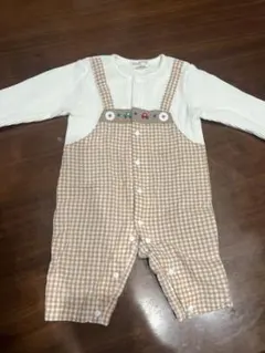 チェック柄ロンパース 70 春、秋用