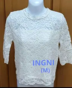 【再☆お値下げ】INGNI◇オフホワイト レース♡ブラウス(M)