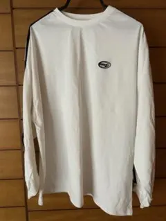 ワンポイント刺繍配色カラーライン入り口 ンT