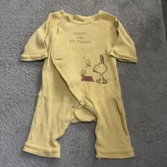 スヌーピー ロンパース イエロー 60-70