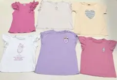 110cm 女の子半袖トップス6着まとめ売り