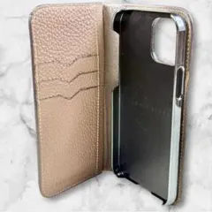 ボナベンチュラ iPhone12Pro ケース 手帳型 エトゥープ グレージュ