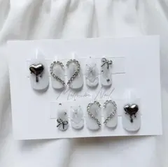 ネイルチップ オーダー Y2K マグネット キルティング サブカル 韓国 地雷