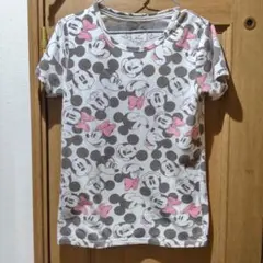 Disney ミッキー&ミニー 半袖Tシャツ サイズＭ　(p420)R　同梱無料