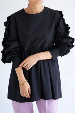 &.NOSTALGIA(アンド ドット ノスタルジア）フリル袖チュニック　M