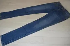 AZUL BY MOUSSY ローライズベーシックスキニーデニム ダークブルー