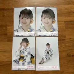 櫻坂46 2025浴衣 目黒陽色 直筆 サイン 櫻坂46 目黒陽色 2025浴衣 生写真 4種 コンプの通販 by Rinko's