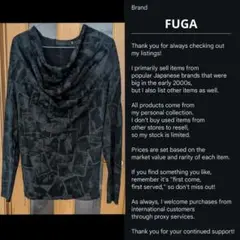 Japanese label 00s archive FUGA drape