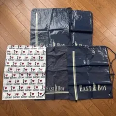 EAST BOY ショップ袋 ネイビー・白 紐付きのサムネイル