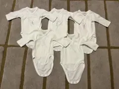 プチバトー 新生児肌着 ロンパース 長袖 ベビー 50cm 5点セット