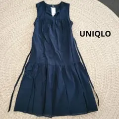 UNIQLO　ライトコットンワンピース　ネイビー