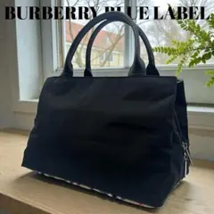 美品✨BURBERRY BLUE LABEL ハンドバッグ　ノバチェック　3間口