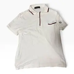 【美品90s英国製】フレッドペリー M12 ポロシャツ 42 Lサイズ 白