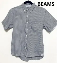 BEAMS ストライプ 半袖シャツ ボタンダウンのサムネイル