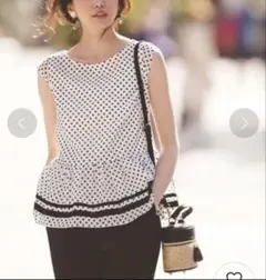 Apuweiser-riche バックリボンドットチュニック S