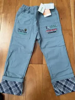 新品♡タグ付♡kladskap♡電車裾折り返しロング丈ストレートパンツ♡120