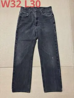 levi's usa製 リーバイス 505 デニム サルファブラック 後染め