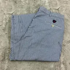 は*き様 USA製　ラルフローレン　２タック　ストライプチノパン　古着　ブルー
