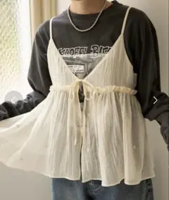 FREAK'S STORE ワッシャーハート刺繍 キャミビスチェ