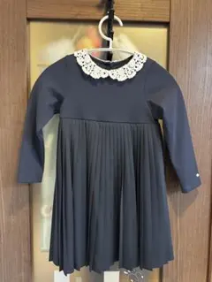 新品KateSpadeケイトスペード ワンピース プリーツ レースネイビー110