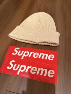 24SS Supreme overdyed beanie light tan