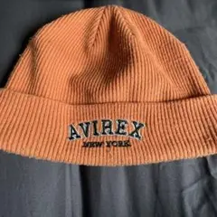 AVIREX ニット帽 オレンジ色 NEW YORKのサムネイル