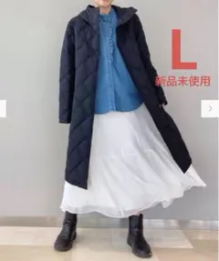 UNIQLO パフテックロングコートリラックスフィット L BLACK