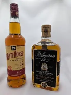 特級古酒バランタイン12年750ml&ホワイトホース12年700ml2本スコッチのサムネイル