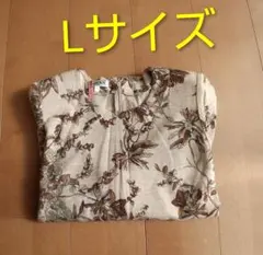 【美品】花柄 長袖 トップス Lサイズ