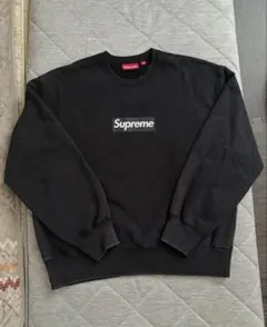 Supreme ボックスロゴ クルーネック スウェット ブラック