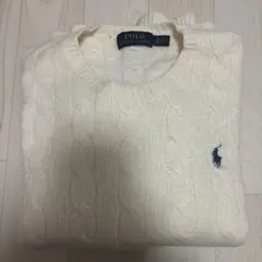 Polo Ralph Lauren ケーブル編みニット S アイボリー 数回着用