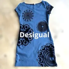 Desigual 半袖 ワンピース ブルー系 Lサイズのサムネイル