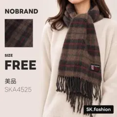 美品 NOBRAND マフラー マフラー　チェック柄　リバーシブル　フリンジ