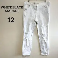 WHITE BLACK MARKET【12】スキニーパンツ ジーンズ 白 古着