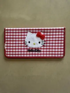 Sanrio ハローキティ　薄型　長財布　ギンガムチェック　薄型財布　平成レトロのサムネイル